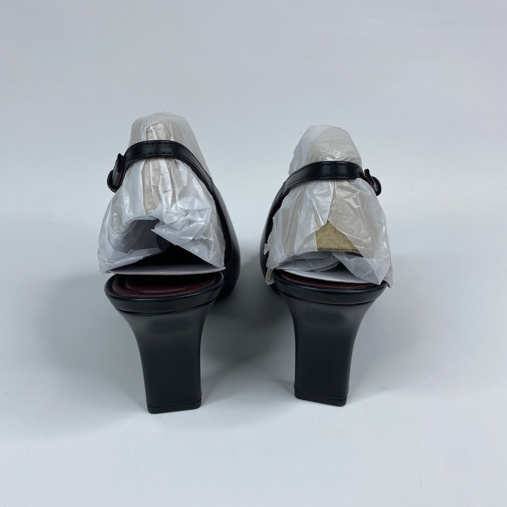 Vince Devi Black Leather Slingback Heels Pointed Toe Pumps Women's Size 9M - Picture 3 of 16
